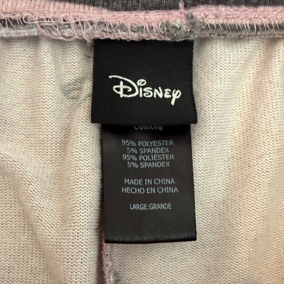 Disney Blush Pink Mickey Minnie Character Cozy Lounge Pajama Pants Size Large - Picture 7 of 11